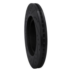 Mitsubishi Eclipse Brake Rotor (1) - Front Right - R1 Concepts - Drilled & Slotted - Black - `04-`12